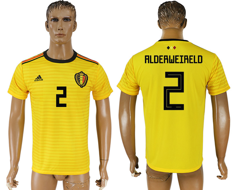 2018 world cup Maillot de foot  BELGIUM #2 ALDERWEIRELD